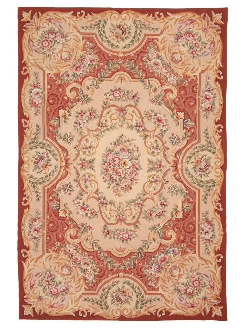Chinese Dynasty 5'10" x 8'8" Flat-Weave Cotton Tapestry Kilim 