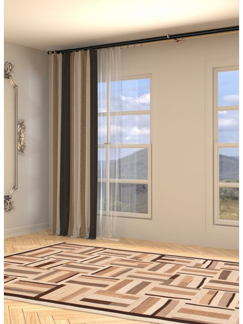Turkish Anatolia Patch 6'4" x 10'0" Flat-Weave Wool Kilim 