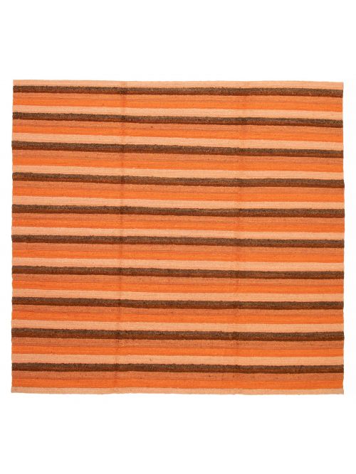 Pakistani Lahor Finest 9'10" x 9'5" Flat-Weave Wool Tapestry Kilim 
