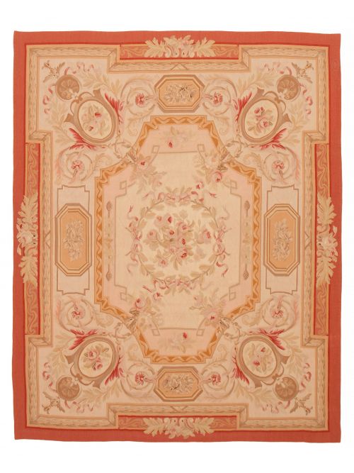 Chinese Dynasty 7'7" x 9'4" Flat-Weave Wool Tapestry Kilim 