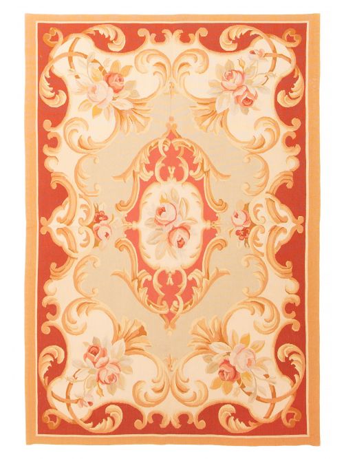 Chinese Dynasty 3'10" x 6'0" Flat-Weave Wool Tapestry Kilim 