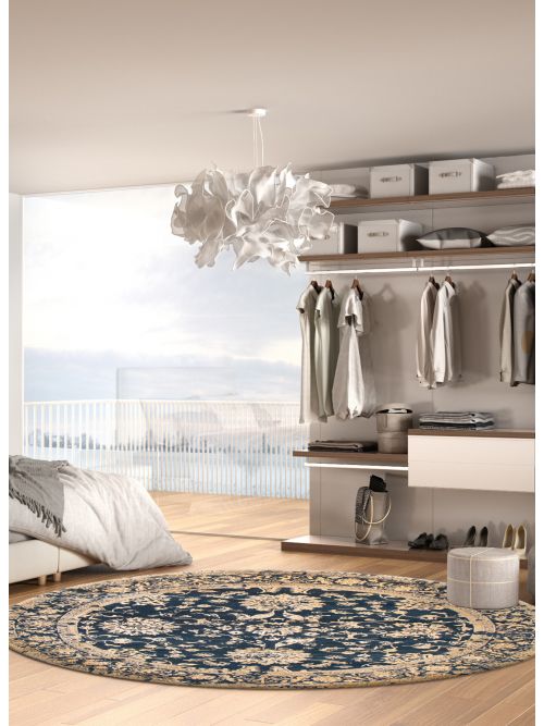 Indian Heritage 10'0" x 10'0" Hand-knotted Silk & Wool Rug 