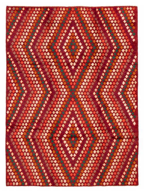 Afghan Akhche 6'11" x 9'5" Hand-knotted Wool Rug 