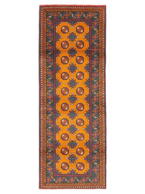 Afghan Finest Kargahi 2'6" x 7'0" Hand-knotted Wool Rug 