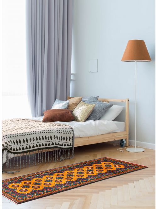 Afghan Finest Kargahi 2'6" x 7'0" Hand-knotted Wool Rug 