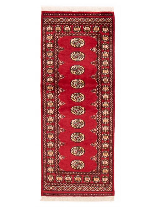 Pakistani Finest Peshawar Bokhara 2'7" x 6'8" Hand-knotted Wool Rug 
