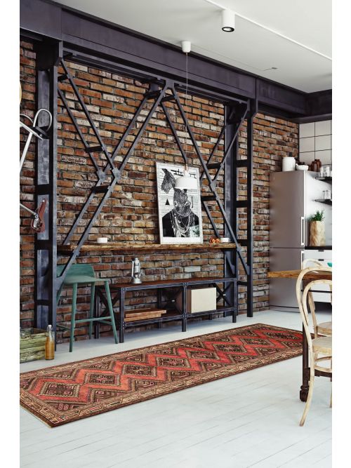 Persian Style 2'10" x 9'10" Hand-knotted Wool Rug 