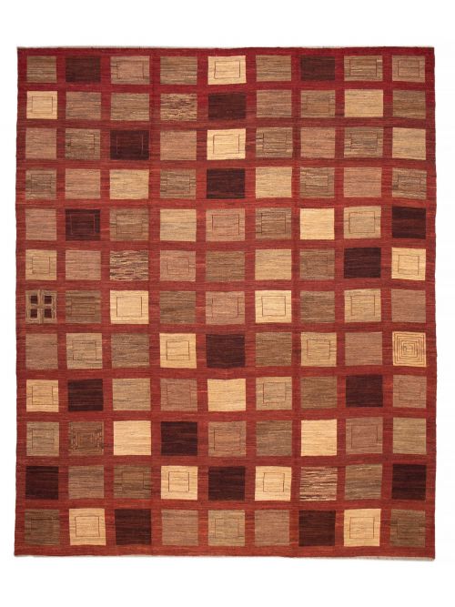 Pakistani Lahor Finest 13'0" x 15'8" Flat-Weave Wool Tapestry Kilim 