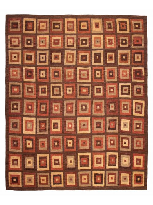 Pakistani Lahor Finest 13'5" x 16'0" Flat-Weave Wool Tapestry Kilim 
