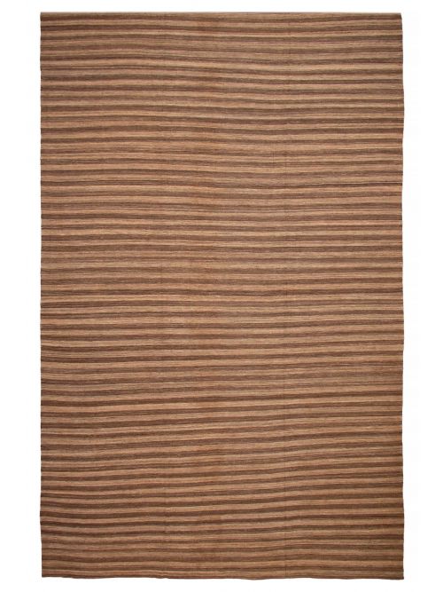 Turkish Boho 13'1" x 50'7" Flat-Weave Wool Kilim 