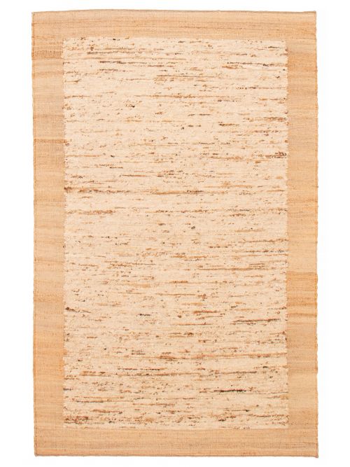 Indian Zahara 5'0" x 8'0" Hand Woven Jute & Wool Kilim 