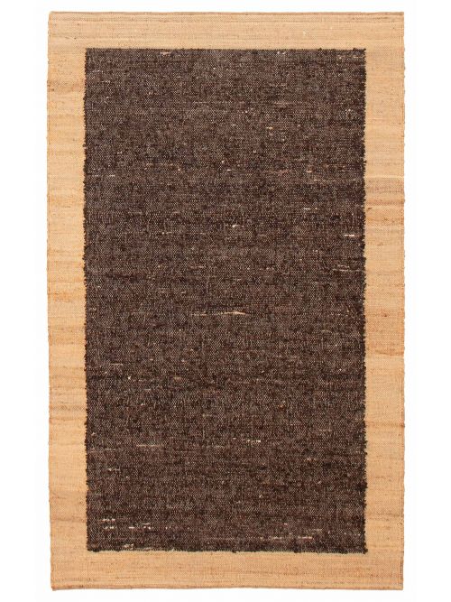 Indian Zahara 5'0" x 8'0" Hand Woven Jute & Wool Kilim 