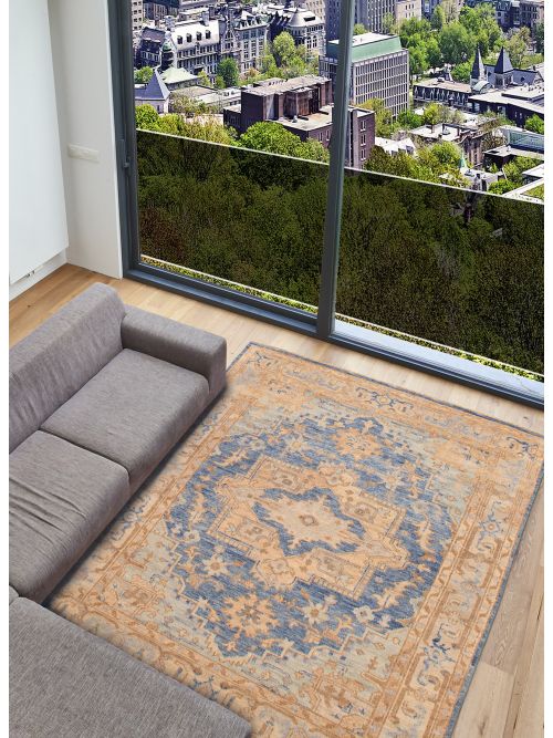 Indian Jules Serapi 7'10" x 9'9" Hand-knotted Wool Rug 