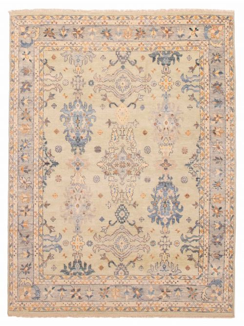 Indian Modern Oushak 7'10" x 10'3" Hand-knotted Wool Rug 