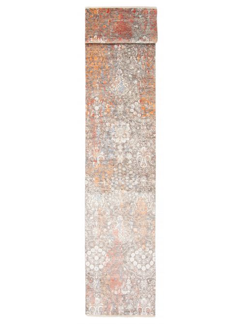 Indian Heritage 2'7" x 13'11" Hand-knotted Silk & Wool Runner Rug 