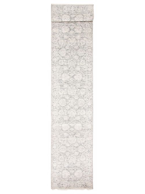 Indian Heritage 2'7" x 13'10" Hand-knotted Silk & Wool Runner Rug 