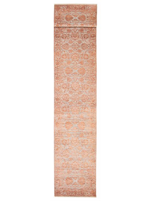 Indian Heritage 2'7" x 14'3" Hand-knotted Silk & Wool Runner Rug 