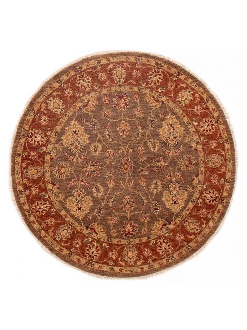 Indian Jamshidpour 5'0" x 5'0" Hand-knotted Wool Rug 