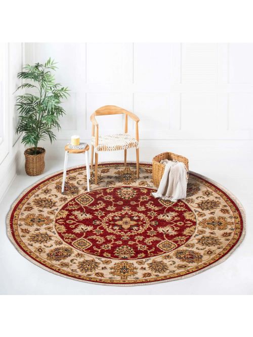 Indian Jamshidpour 5'0" x 5'0" Hand-knotted Wool Rug 