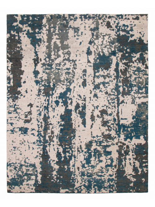 Indian Alma 7'10" x 9'10" Hand-knotted Silk & Wool Rug 