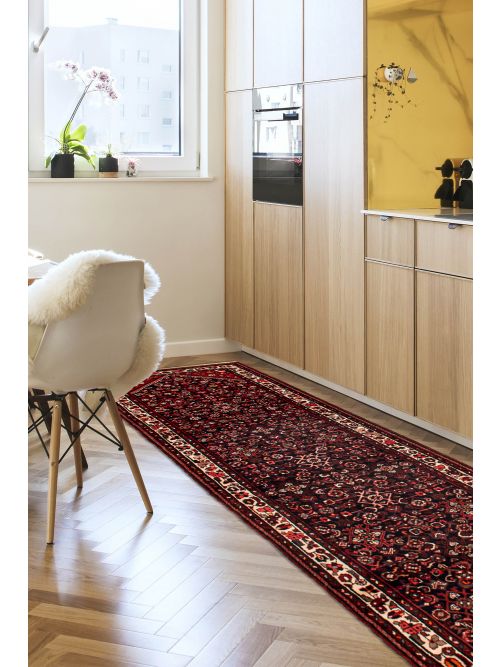 Persian Style 3'10" x 14'6" Hand-knotted Wool Runner Rug 