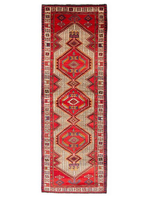 Persian Style 3'1" x 9'6" Hand-knotted Wool Runner Rug 