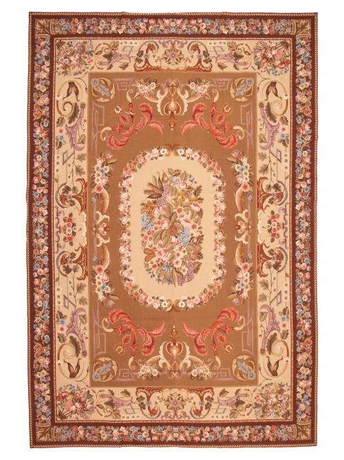 Chinese Dynasty 11'9" x 17'9" Flat-Weave Wool Tapestry Kilim 