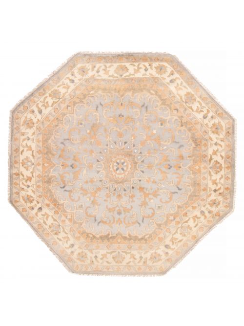 Indian Royal Oushak 8'10" x 8'10" Hand-knotted Wool Rug 