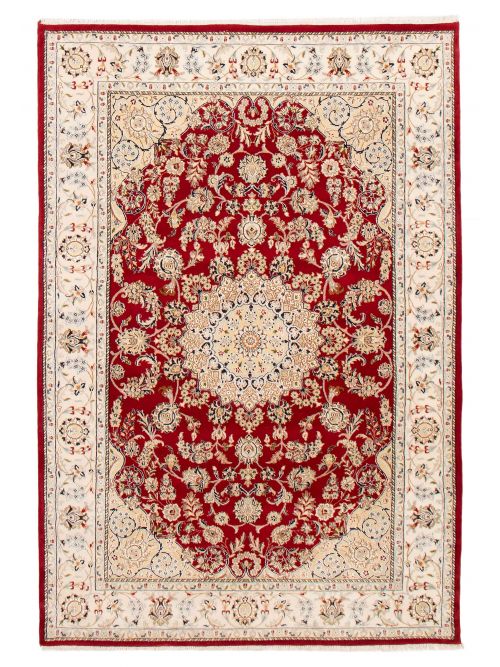 Indian Nain 5'10" x 8'11" Hand-knotted Silk & Wool Rug 