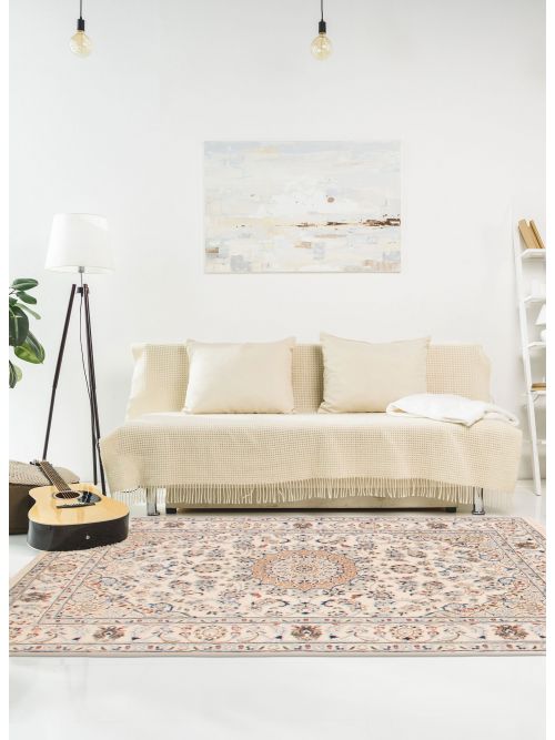 Indian Nain 4'0" x 6'2" Hand-knotted Silk & Wool Rug 