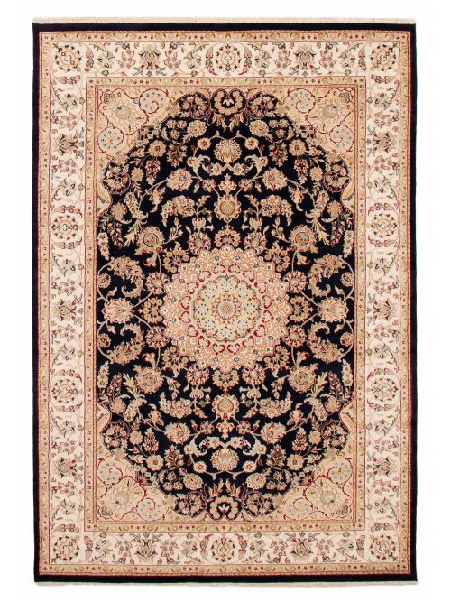 Indian Nain 6'0" x 8'11" Hand-knotted Silk & Wool Rug 