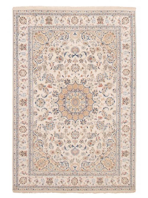 Indian Nain 6'0" x 9'0" Hand-knotted Silk & Wool Rug 