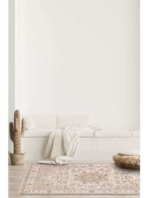 Indian Nain 6'0" x 9'0" Hand-knotted Silk & Wool Rug 