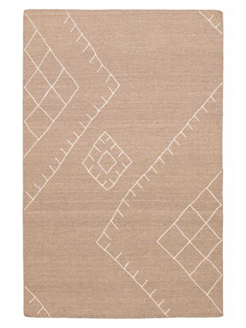 Indian Marrakech 5'2" x 8'0" Flat-Weave Wool Kilim 
