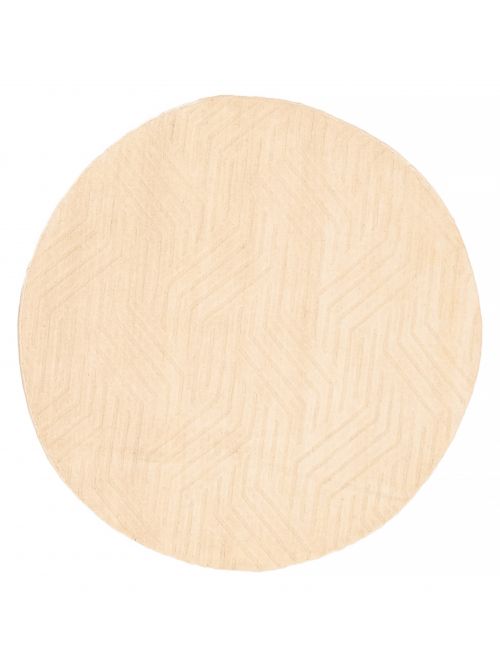 Indian Ananda 5'1" x 5'1" Hand Loomed Wool Rug 
