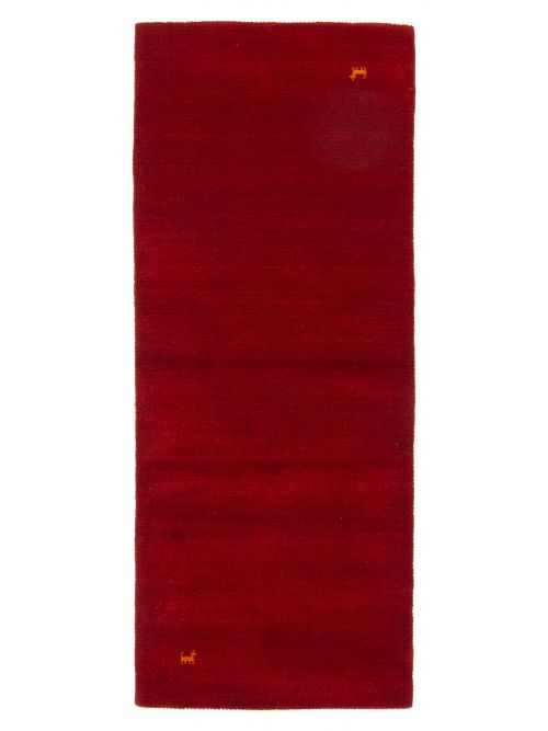 Indo Gabbeh 2'7" x 6'8" Hand Loomed Wool Runner Rug 