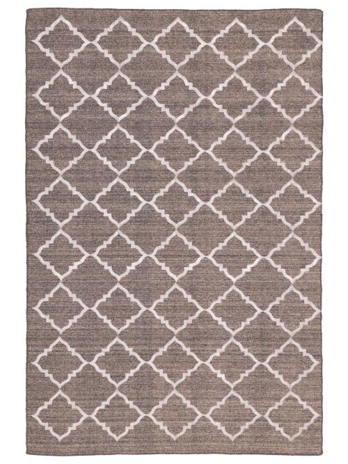 Indian Marrakech 5'0" x 7'9" Flat-Weave Wool Kilim 