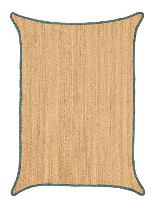 Indian Palas Denizli 4'1" x 5'10" Braided Weave Jute Rug 