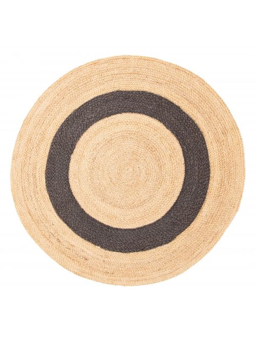 Indian Palas Denizli 3'4" x 3'4" Braided Weave Jute Rug 