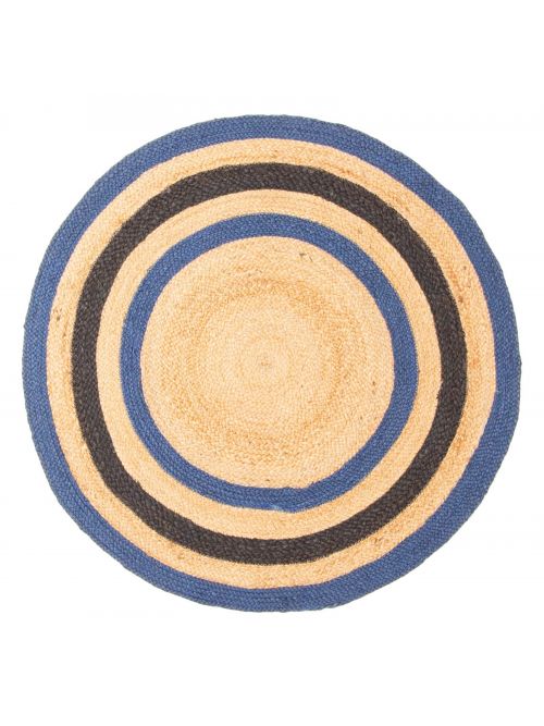Indian Palas Denizli 3'4" x 3'4" Braided Weave Jute Rug 