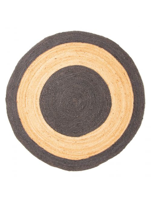 Indian Palas Denizli 3'10" x 3'10" Braided Weave Jute Rug 