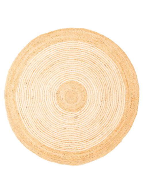 Indian Palas Denizli 3'11" x 3'11" Braided Weave Jute Rug 