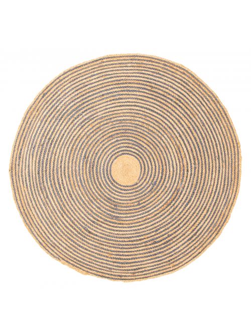 Indian Palas Denizli 3'10" x 3'10" Braided Weave Jute Rug 