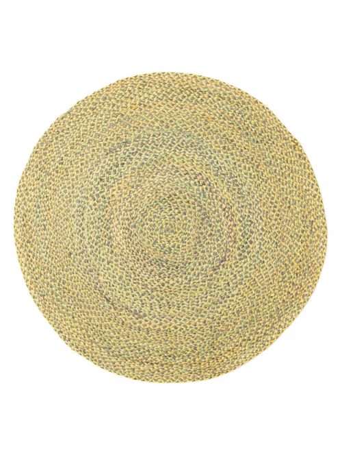 Indian Palas Denizli 3'3" x 3'3" Braided Weave Jute Rug 