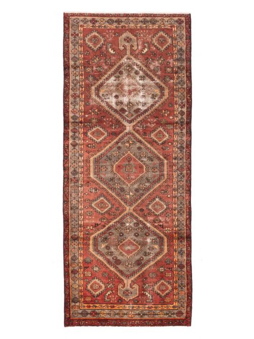 Persian Style 3'6" x 9'1" Hand-knotted Wool Runner Rug 