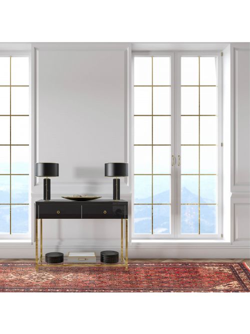 Persian Style 3'5" x 13'5" Hand-knotted Wool Runner Rug 