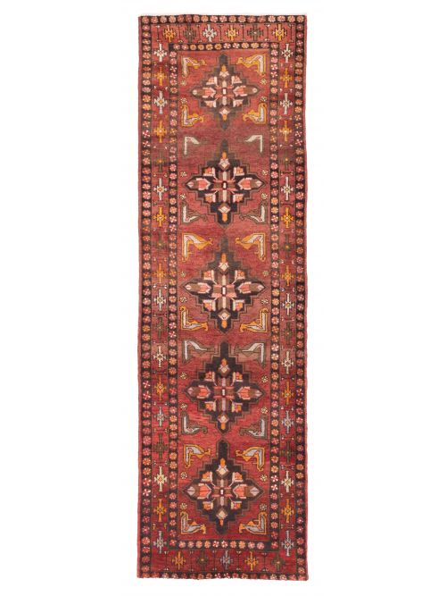 Persian Style 3'11" x 13'3" Hand-knotted Wool Runner Rug 