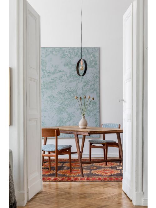 Persian Style 4'3" x 13'3" Hand-knotted Wool Runner Rug 