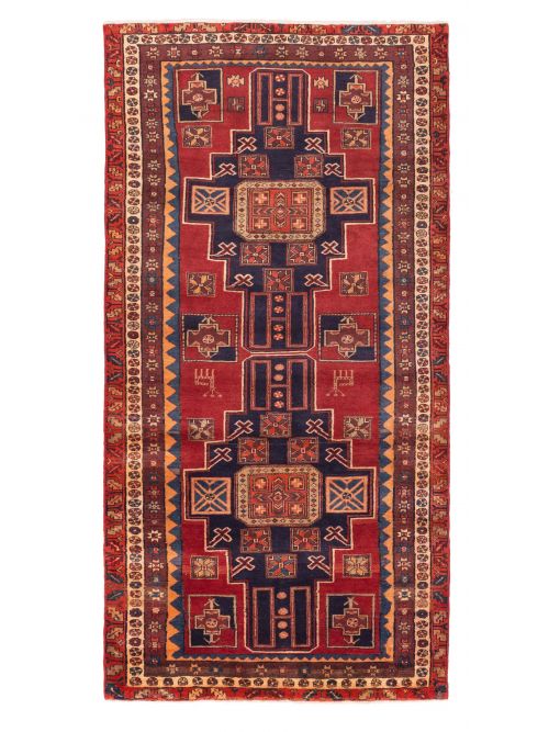 Persian Style 4'6" x 9'3" Hand-knotted Wool Rug 