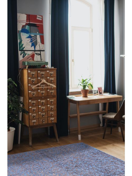 Turkish Color Transition 5'3" x 5'1" Hand-knotted Wool Rug 